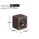 BLUETOOTH-HÖGTALARE, Q1 Svart-brun--Bärbar Bluetooth-högtalare i trä, trådlös, för hemmabio, subwoofer, för dator