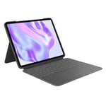 Logitech Combo Touch iPad Pro 13-inch (M4)(2024) Keyboard Case - Detachable backlit keyboard with kickstand, comfortable typing, multi-use mode, QWERTY UK English Layout - Graphite