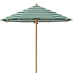 Glatz, Teakwood parasoll 350 cm Kat.5 589 Green Stripe