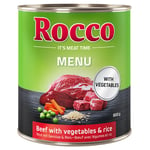 20 + 4 kaupan päälle! Rocco Menu ja World Trip 24 x 800 g - Menu: nauta, vihannekset ja riisi