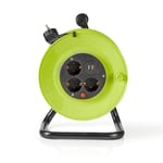 Kabel rulle | Jordad kontakt | 25.0 m | 3000 W | 16 A | Typ av jordning: Sidkontakt | 230 V AC 50/60 Hz | Uttagsvinkel: 90 ° | H