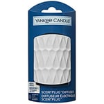 Yankee Candle ScentPlug Diffuser | Plug In Air Freshener Base | White Organic Pattern Decorative Shade | UK 3 Pin Plug