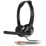 Hamlet hheadmjk 2 x 3.5 mm Binaural Head-band Black Headset – Headsets (PC/Gaming, Binaural, Head-band, Black, Wired, 1.8 m)