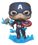 Figurine Funko Pop! N°573 - Avengers - Captain America Avec Bouclier Cassé Et Ma