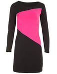 Winshape Mini-Robe sans Manches pour Femme Style Street Style Sport Loisirs XS Schwarz-Pink