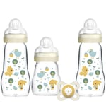 Mam Bottle Starter Set Glass Baby Infant Milk Bottle Feeding Newborn Gift New