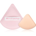 Brushworks Triangular Powder Puff Duo Makeup svampe applikator