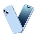 RHINOSHIELD coque compatible avec [iPhone 15] | SolidSuit - coque fine avec technologie d'absorption des chocs et finition premium mate - Bleu glacier