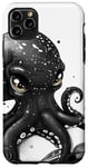Coque pour iPhone 11 Pro Max Mignon anime pieuvre noire lisant un livre de bibliothèque Deep Sea #4