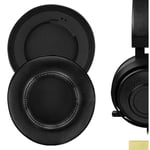 Geekria QuickFit Protein Leather Replacement Ear Pads for Razer Kraken 7.1 Chroma V2 USB Gaming Headset Headphones Earpads, Headset Ear Cushion Repair Parts (Black)