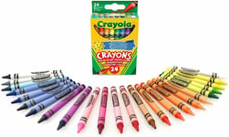 Crayola Classic Color Crayons, Peggable Retail Pack, 24 Colors 52-3024 NEW
