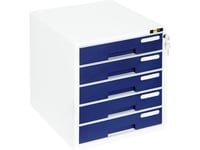 Grand Container 5 Drawers Yellow One Yl-Sp05 White And Navy Blue, White And Navy Blue