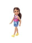 Barbie Chelsea Doll (15cm Brunette) Wearing Sparkly Skirt
