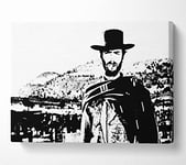 Clint Eastwood The Good The Bad The Ugly Canvas Print Wall Art - Extra Large 32 x 48 Inches