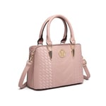 Miss Lulu Handbags for Women, Womens Top Handle Bag, Shoulder Bag for Women (Pink)