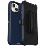 OtterBox DEFENDER SERIES SCREENLESS EDITION for iPhone 14 & iPhone 13 - BLUE SUEDE SHOES (Blue)