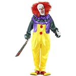 Smiffys Costume clown horreur classique, Multicolore, avec combinaison-pantalon & masque
