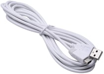 3M extra long USB Data Power Cable Lead for Nintendo WIIU Wii U GamePad - White