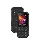 Logicom - Mobile 4G Antichoc Double Sim Le XTREM 40, écran 2,4’’, mémoire 48 Mo, Batterie de 2100 mAh, autonomie jusqu'à 7 Jours en Veille, avec Une Fonction Torche - Noir