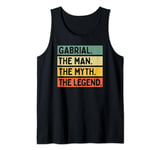 Mens Gabrial The Man The Myth The Legend Funny Personalized Quote Tank Top