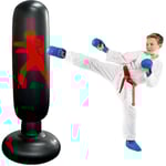 Barnens Stående Punch Bag, 160cm Uppblåsbar Boxningssäck Med Fo