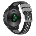 Garmin 20mm Vivoactive 3 dual-color silicone watch band - Black / Grey Hole Svart