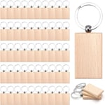 Blank Wooden Key Chain Tränyckelring Rektangel Wood Blanks