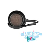 Nadiya Hussain by Prestige Nesting Frying Pans with Multi Size Lid, 24 & 26cm