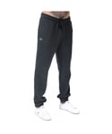 Lacoste Mens Side Logo Tracksuit Bottoms in Charcoal Cotton - Size Small