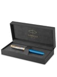 Parker 51 Premium Fountain Pen | Premium Collection | Turquoise | Fine Nib | Blue/Black Ink | Gift box