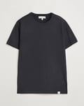 Merz b. Schwanen Organic Pima Cotton Slub Crew Neck T-Shirt Black