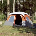 vidaXL Campingtält med LED-belysning grå och orange 344x282x212 cm 94309