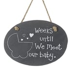 Weeks Until We Meet Our Baby Countdown Slate Chalkboard