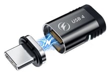 Magnetisk USB-C USB4 adapter - Han/Hun - 40Gbps - 140W