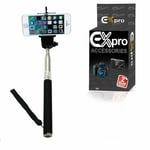 Ex-Pro® Extendable Self Portrait Selfie Stick Monopod Holder for iPhone Black