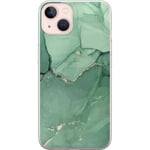 Apple iPhone 13 Transparent Mobilskal Grön Marmor