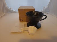 Hario V60 VDC-02-MB-EX Ceramic Coffee Dripper Matt Black Size 02 1-4 Cups Japan