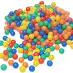 LittleTom 100 Boules de couleur Ø 6 cm de diamètre petites Balles colorées en plastique jeu jouet pour enfants mélange multicolore jaune rouge bleu