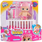 Little Live Bizzy Bubs Gracie Pink Hair Baby and Crib (Box Damaged)