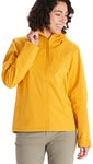 Marmot Wm's PreCip Eco Pro Jacket, Veste de pluie imperméable, manteau de pluie résistant au vent, coupe-vent hardshell pliable respirant, idéal pour la randonnée, Femme, Golden Sun, M
