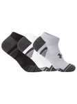 Under Armour3 Pack Performance Tech No Show Socks - Mod Grey/White
