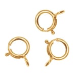 Beadaholique 14K Gold Filled Spring Ring Round Clasps With Open Ring 5mm (10)
