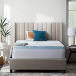 LUCID Housse de surmatelas en Mousse à mémoire de Forme, Douce et Respirante, Lavable en Machine, lit California King Size, Blanc