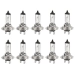 10 st 55W H7 Halogenlampor Bil Dimljus Halogenlampa Varm Ljus Auto Tillbehör Universal Hea
