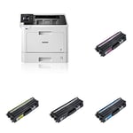 Brother HL-L8360CDW A4 Colour Laser Wireless Printer with Full Set of (High Yield) Toner Cartridges
