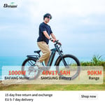 Shengmilo MX05 elcykel 26 tum el mountainbike elcykel 840WH SAMSUNG batteri elcykel med feta däck, BAFANG Motor 1000W