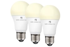 4lite WiZ Connected A60 White WiFi LED Smart Bulb - E27 Large Screw, 3 Pack