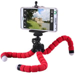 Smart Collection Phone Tripod, Mini Tripod Portable Mini Tripod, Flexible Octopus Style Camera Mount Desk Travel Outdoor Compatible with iPhone & Android Phones, Cameras (Red)