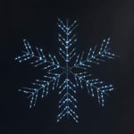 Garden Store Direct Snowflake LED Silhouette - 75cm High, Multi-Function with Ice White LED's
