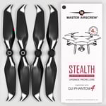 Master AirScrew Phantom 4 (Adv/Pro) - Propellrar (svarta, 4-pack)